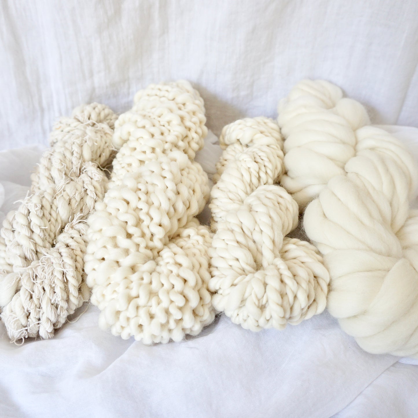 Hand Spun Yarn - Natural Bundle - The Unusual Pear