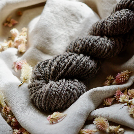 Hand Spun Yarn -  Dark - The Unusual Pear